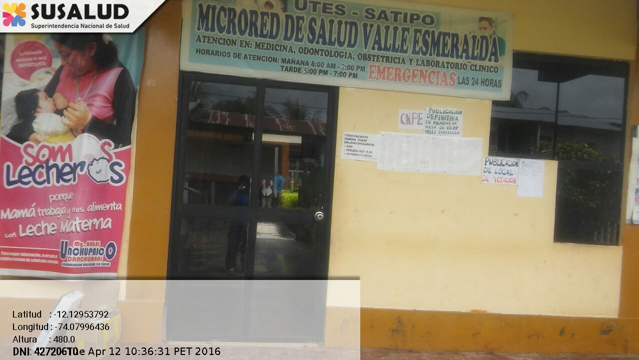 Fachada de la Microred Valle Esmeralda